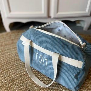 Kindertasche aus Samt, personalisierte Bowlingtasche aus Samt, Seesack