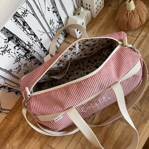 sac bowling enfant, sac de danse velours rose image 4