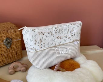 Personalized velvet baby toiletry bag
