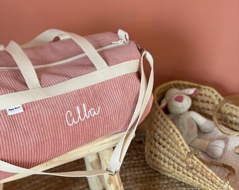 Bolsa de bolos infantil personalizada con nombre en terciopelo, bolsa deportiva infantil