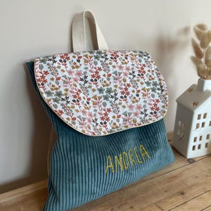 personalized velvet children's backpack, kindergarten backpack, personalized velvet bag