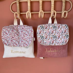 sac à dos enfant velours personnalisé , sac à dos maternelle, sac velours personnalisé