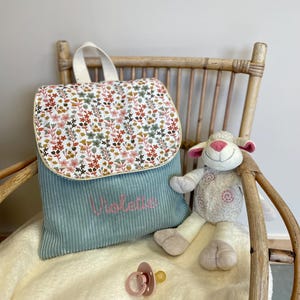 sac à dos enfant velours personnalisé , sac à dos maternelle, sac velours personnalisé