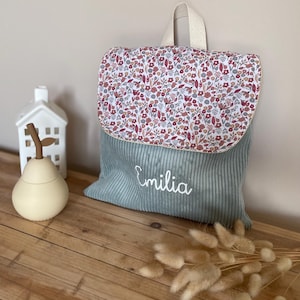 sac à dos enfant velours personnalisé , sac à dos maternelle, sac velours personnalisé