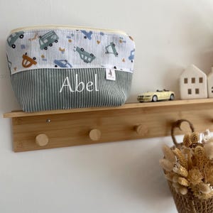 Personalized velvet baby toiletry bag