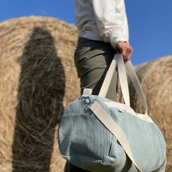 Sac week-end velours, sac à langer velours motifs aux choix