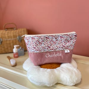 Personalisierter Baby-Kulturbeutel aus Samt