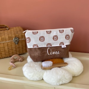 Trousse de toilette bébé velours personnalisé