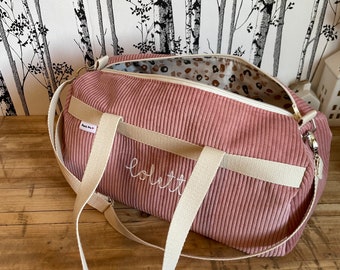 sac bowling enfant, sac de danse velours rose