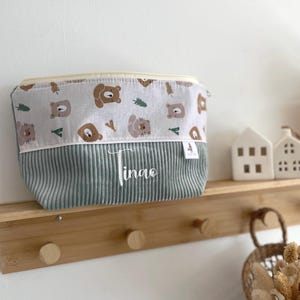Personalized velvet baby toiletry bag