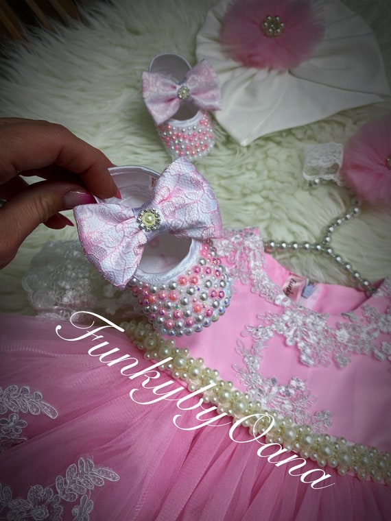 pink dress christening Girl Dresses Flower Girl Dresses A Baptism gown that is a true work of art The Lilia Christening Gown, 3