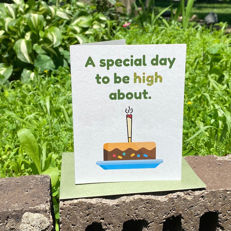 Weed Birthday Card - Etsy