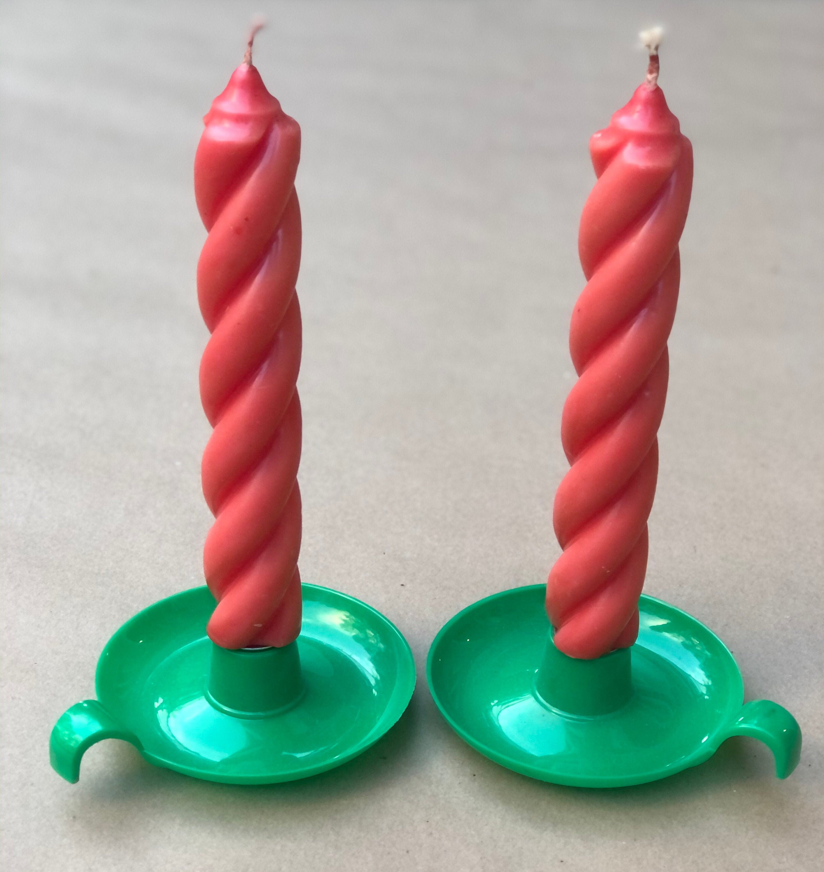 Vintage Emkay Candles Rope Candle Ensemble 2 Big Red Candles Etsy