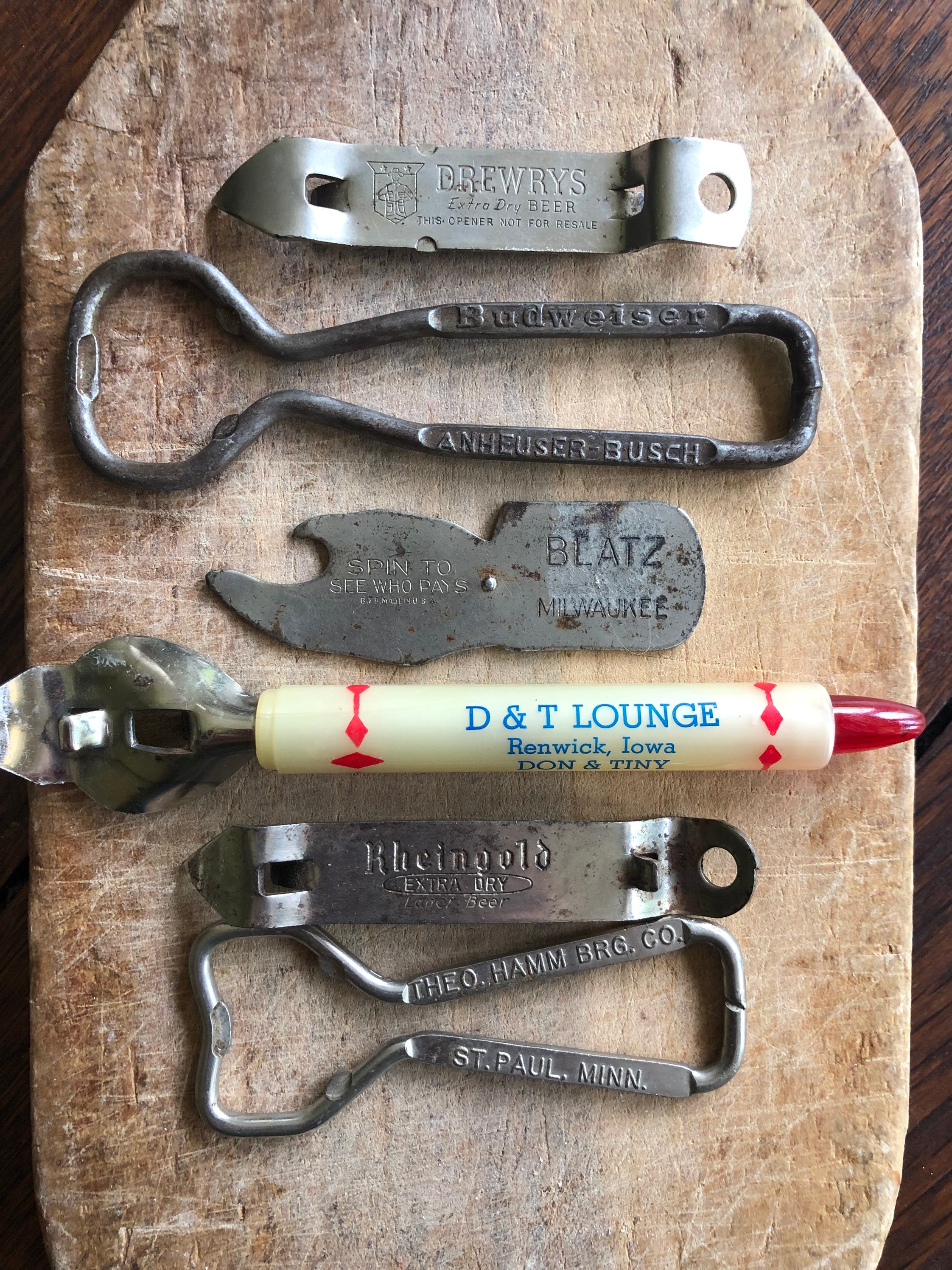 Vintage Bottle Openers Set de 6 Blatz Budweiser Brewrys Etsy