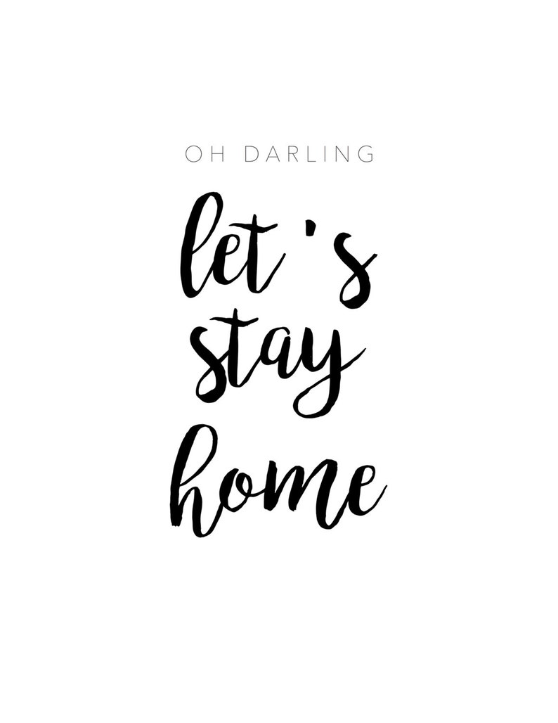 Let's stay home. Print. image 1