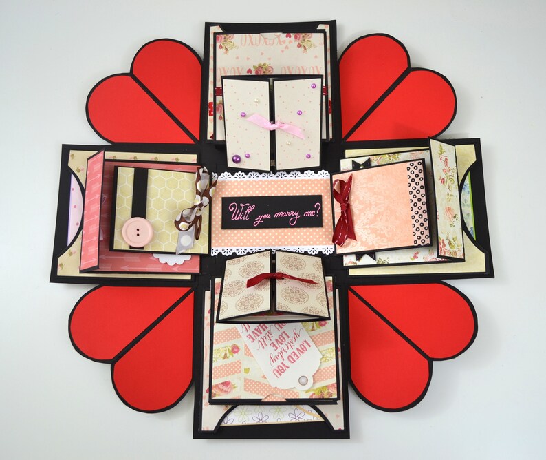 Explosion Box Love Explosion Box Anniversary gifts for Etsy