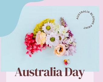Australia Day - Digital Download - Stock Photography Invitation - floral art