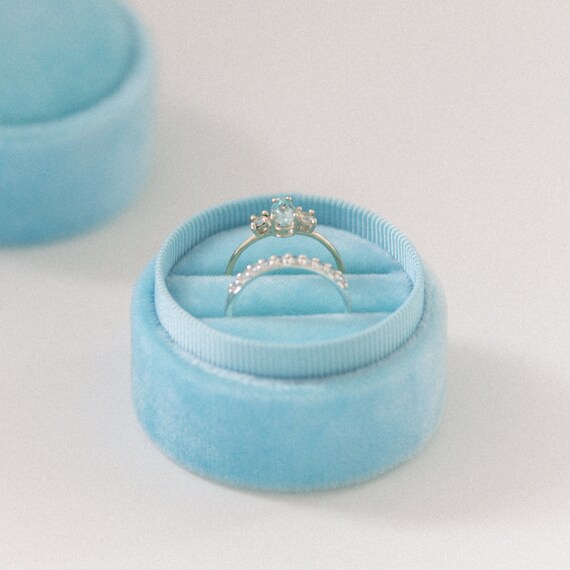 light blue ring box