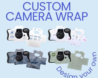 Custom Camera Wrap for Kodak Funsaver disposable camera | WRAP ONLY | personalised business PR wedding hen stag decor camera sticker party