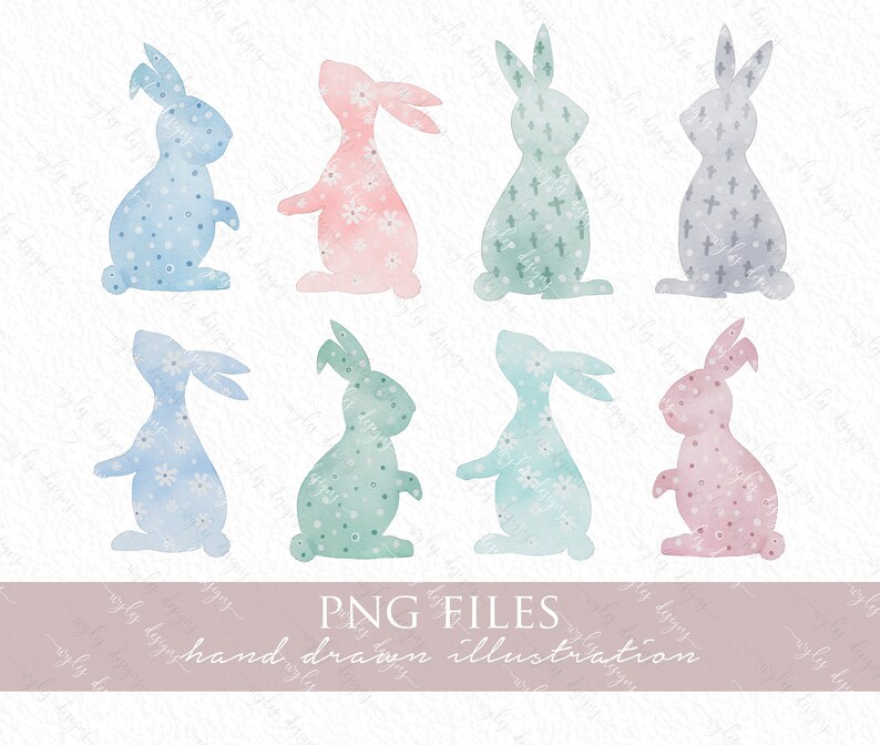 Download Easter Clipart Digital Download Watercolor Png And Svg Scrapbooking Clip Art Commercial Use Rabbit Watercolour Easter Bunny Clip Art Scrapbooking Craft Supplies Tools Puhlsphotography Com