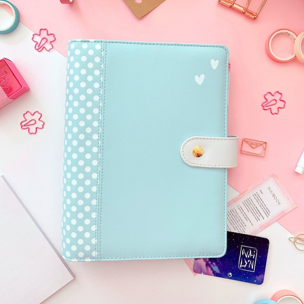 A5 Leather Personal Blue Planner | 6 ring - Naibook