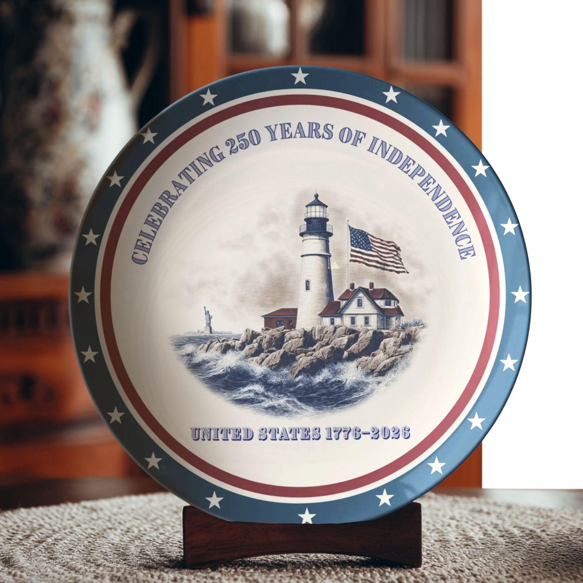 Commemorative USA 250th Anniversary Plate | Patriotic American