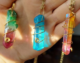 Aura Quartz Necklace