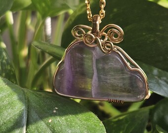 Purple Fluorite Cloud Necklace