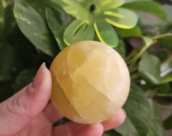 Lemon Calcite Sphere