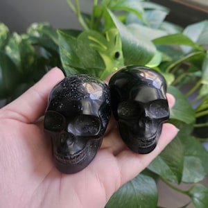 Black Obsidian skull