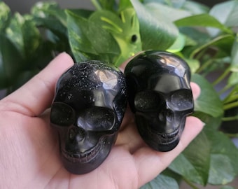 Black Obsidian skull