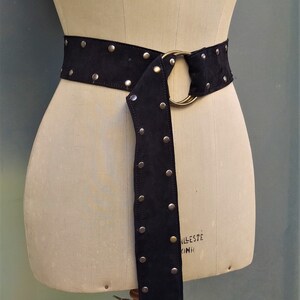 Rusty Tease Leather Stud Belt Black main image 1