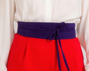 Purple Belt for Women, Wrap Leather Belt, Obi Belt Suede, Wide Leather Belt for Dress, Lilac Tie Belt. All sizes available