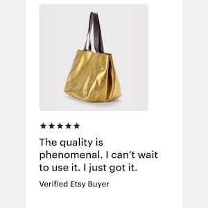 Bolso tote extragrande, bolso tote de cuero metalizado bronce hecho a mano de gran tamaño, bolso de hombro suave. imagen 14