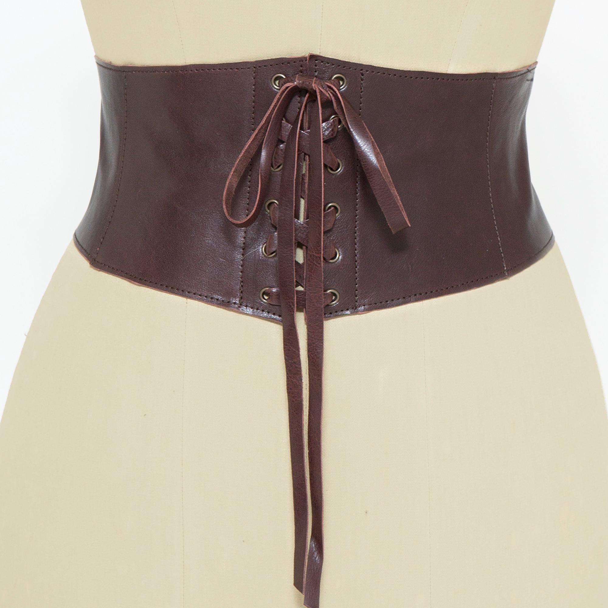 brown waist cincher belt