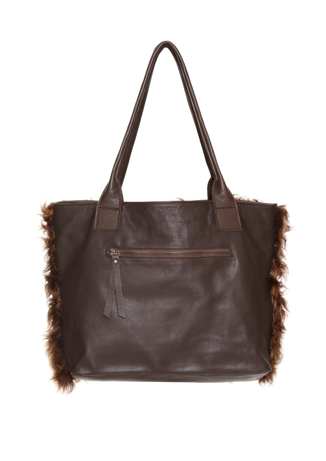 Fur Tote Bag Medium Size Tote Bag Fur Shoulder Bag Work Etsy