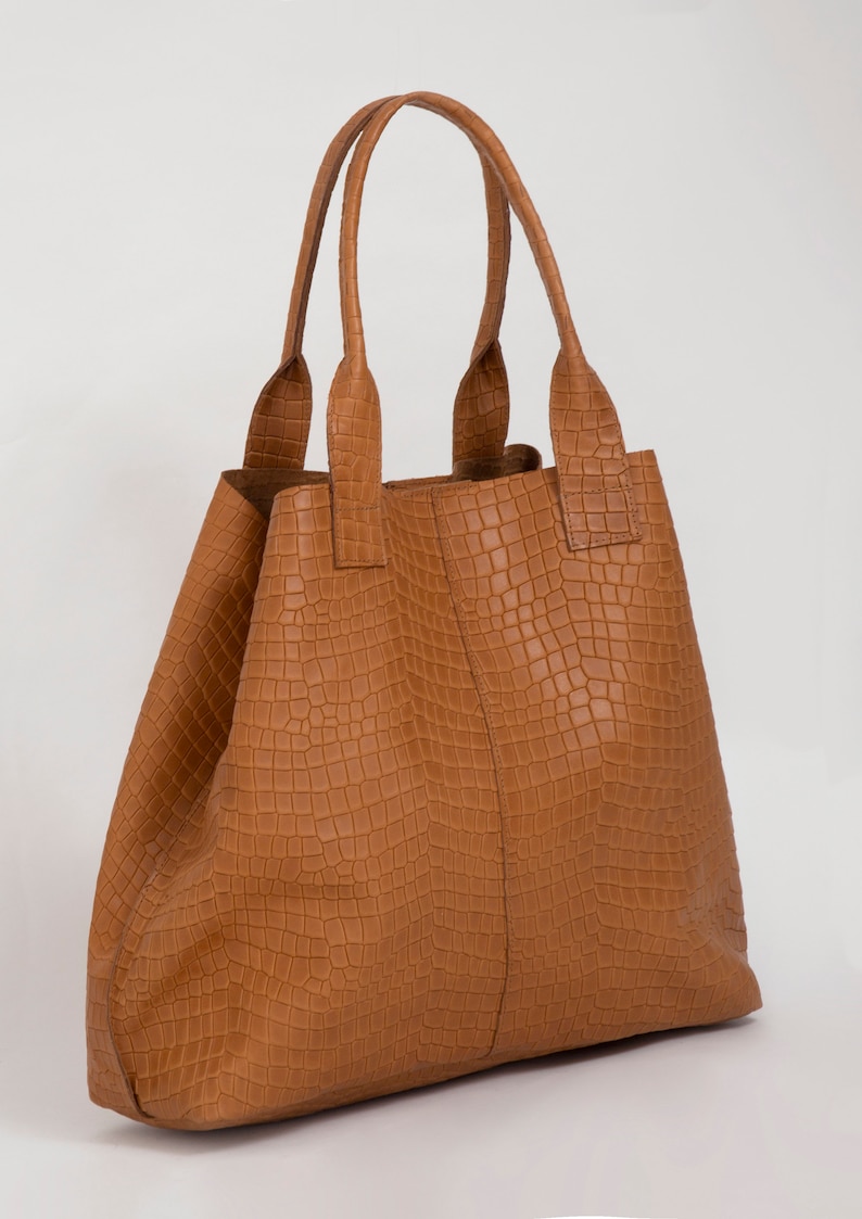 Oversized tote bag extra large leather tote bag Red leather Etsy