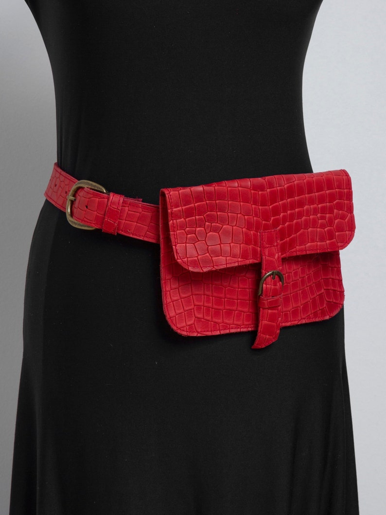 Brown belt bag Fanny pack for women leather belt pouch Etsy