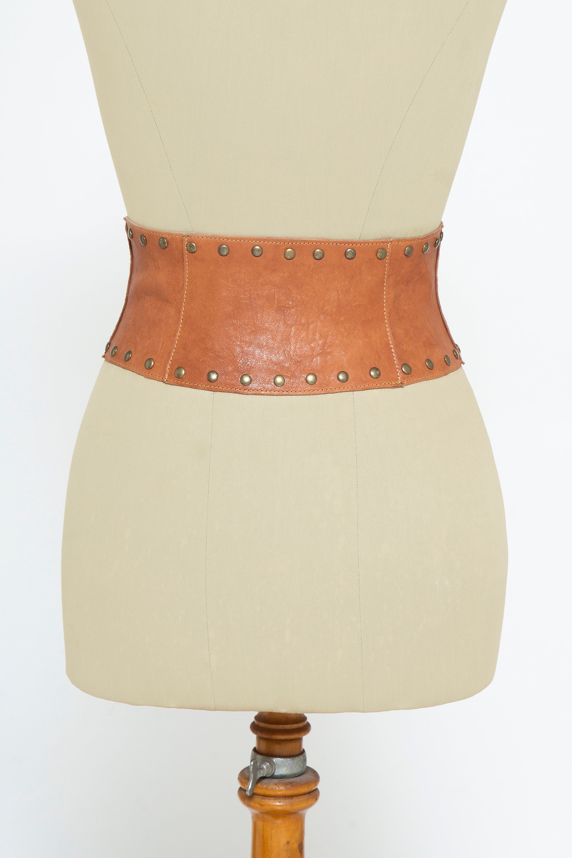 Leather Corset Belt for Dress, Brown Waist Belt With Studs, Plus Size Corset  Belt, Wide Leather Belt. -  Denmark
