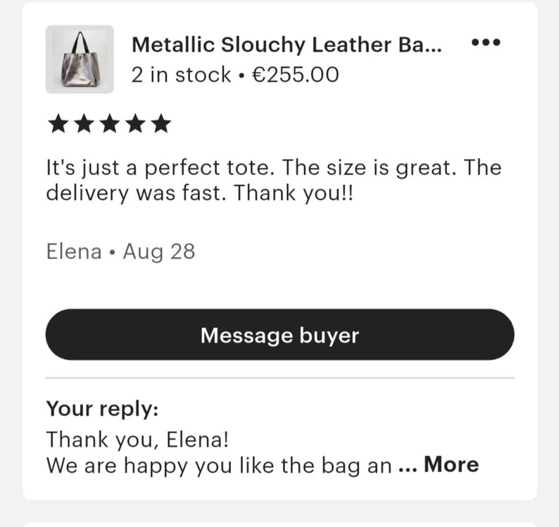 Extra Large Tote Bag, Oversized Silver Metallic Leather Bag Handmade, Slouch Big Handbag image 4