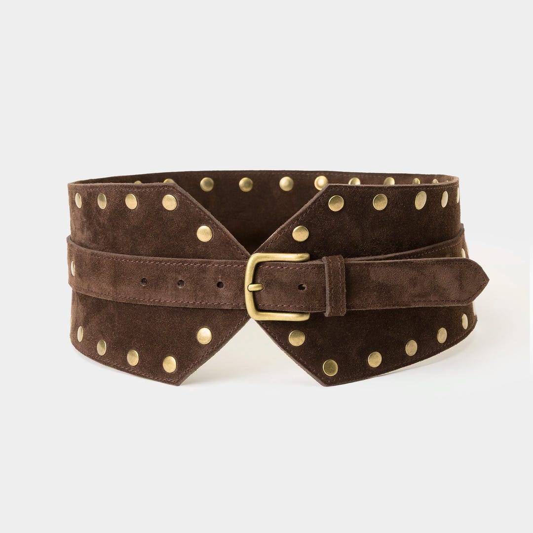Suede Belt Brown, Wide Leather Belt for Women, Dark Brown Soft Suede Belt Brown, Wide Leather Belt for Women, Dark Brown Soft