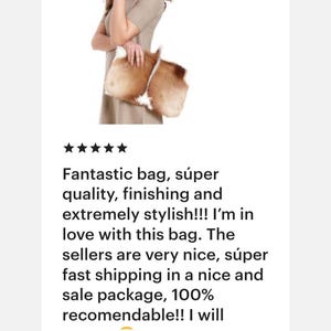 Springbockledertasche, handgefertigte Clutch aus Fellimitat Bild 3