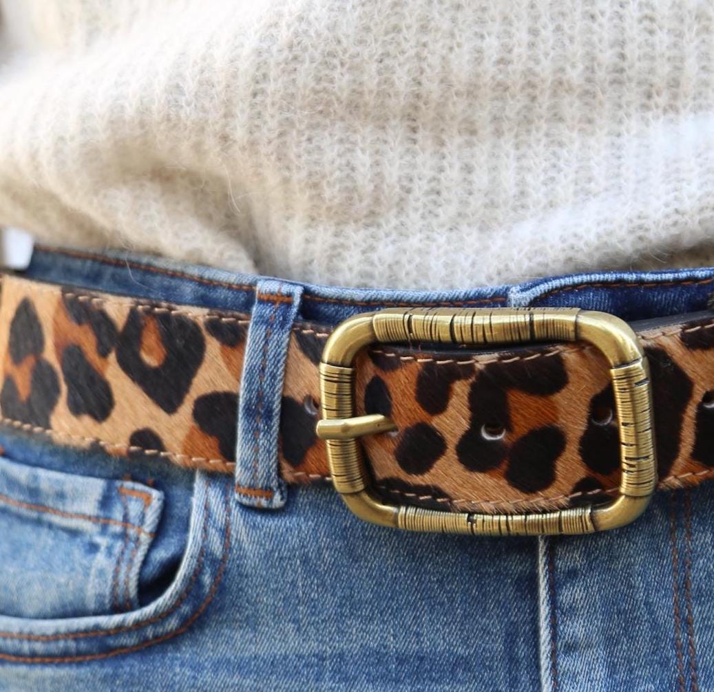 Y2K Girl Harajuku Retro Western Cowgirl Cowboy Furry Leopard