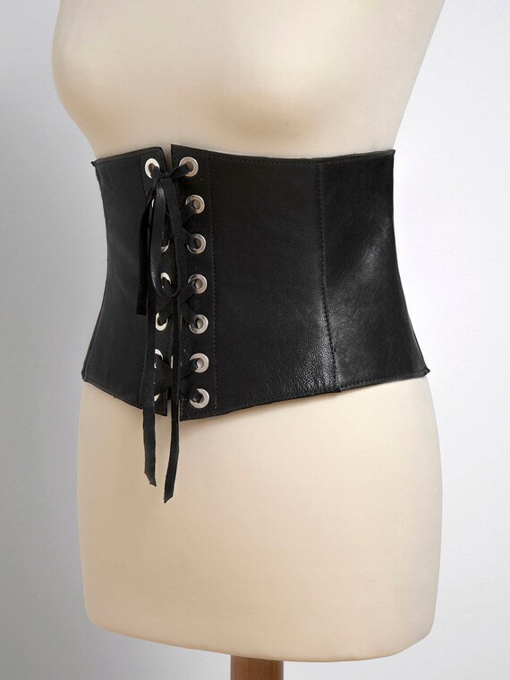 Leather waist corset hotsell