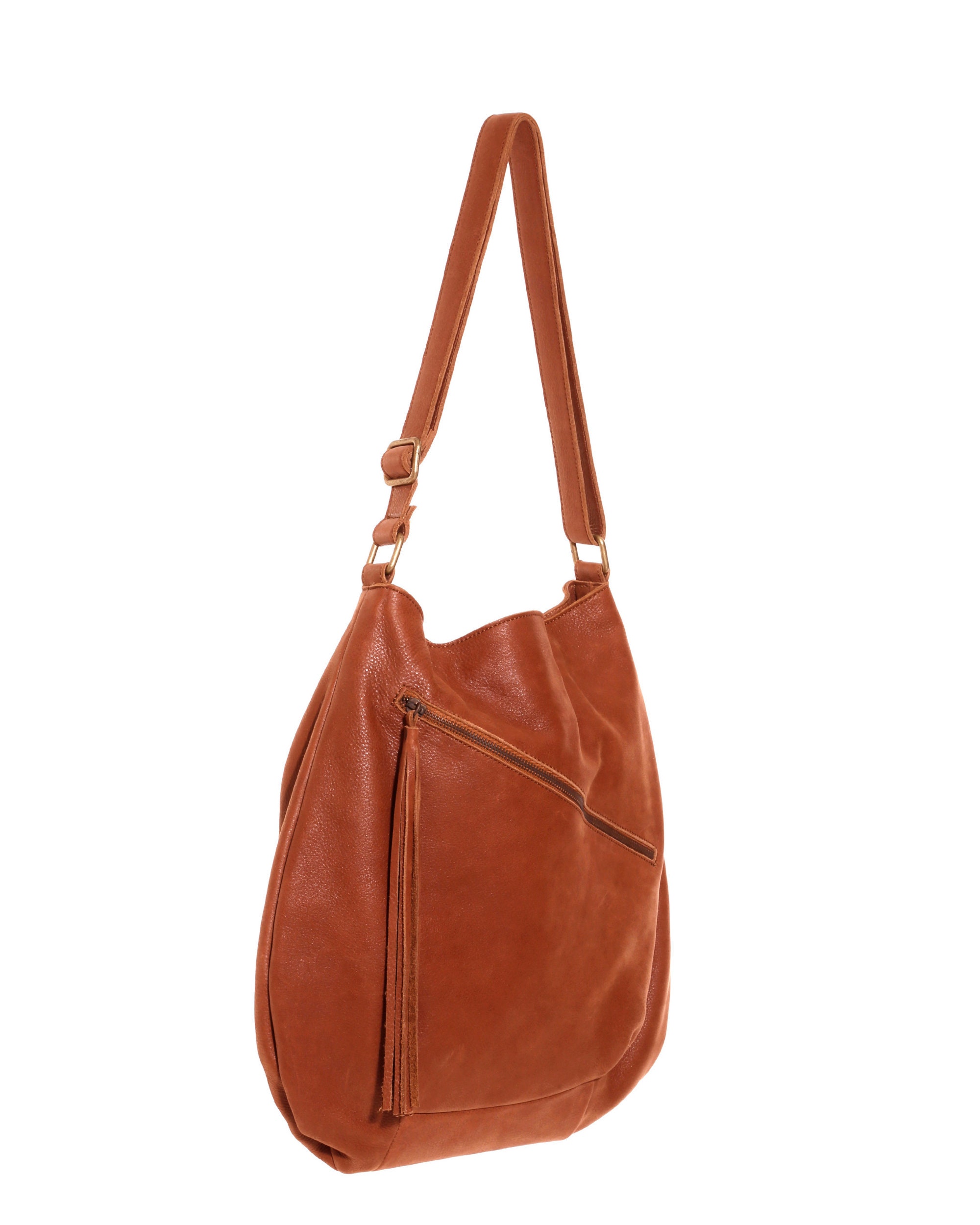 Leather slouch bag Soft leather tote Leather hobo bag Red Etsy