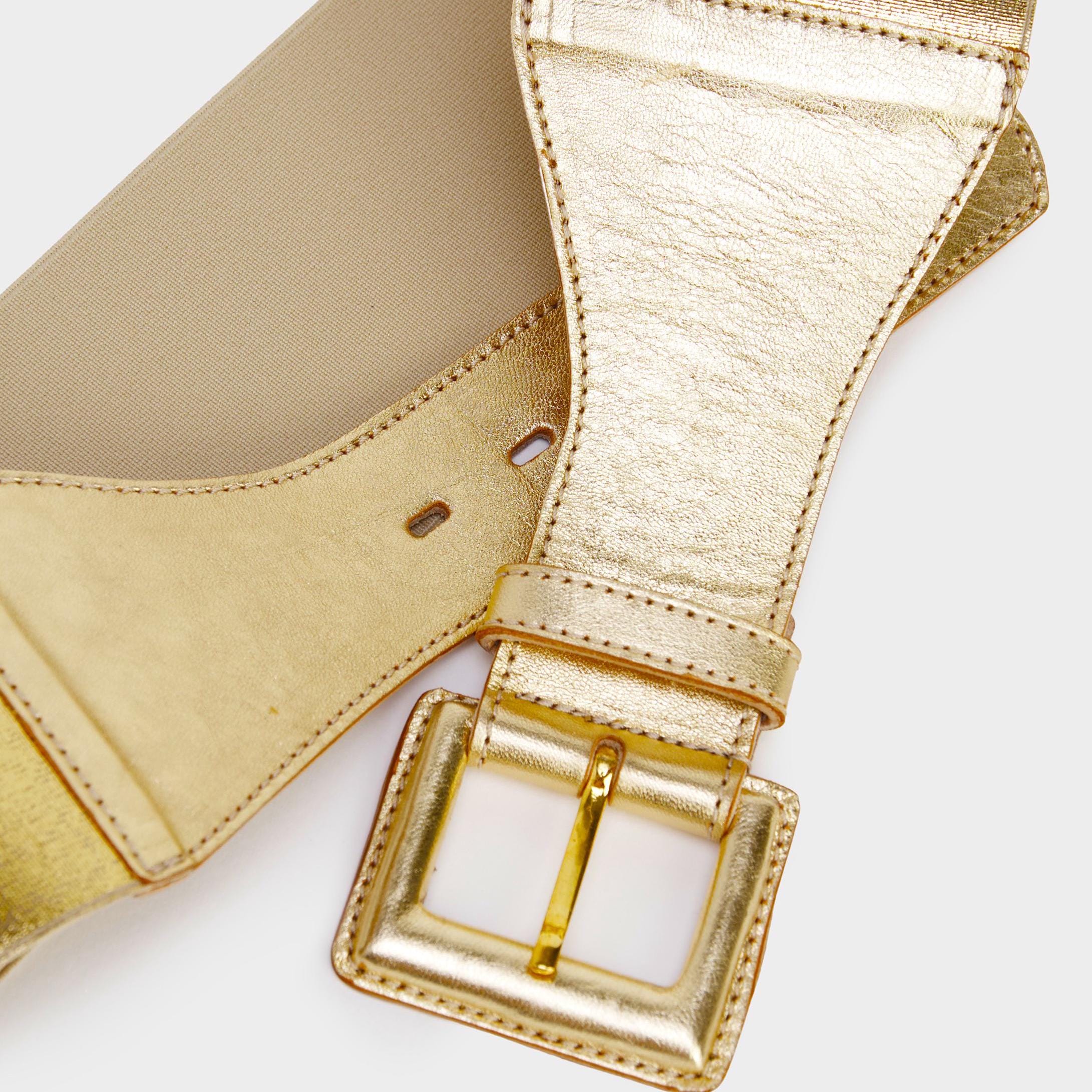 Elastic Gold Belt, Metallic Women display picture 1