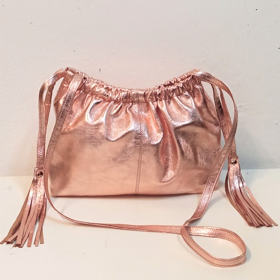 Silver Clutch Bag, Metallic Leather Bag, Silver Evening Bag
