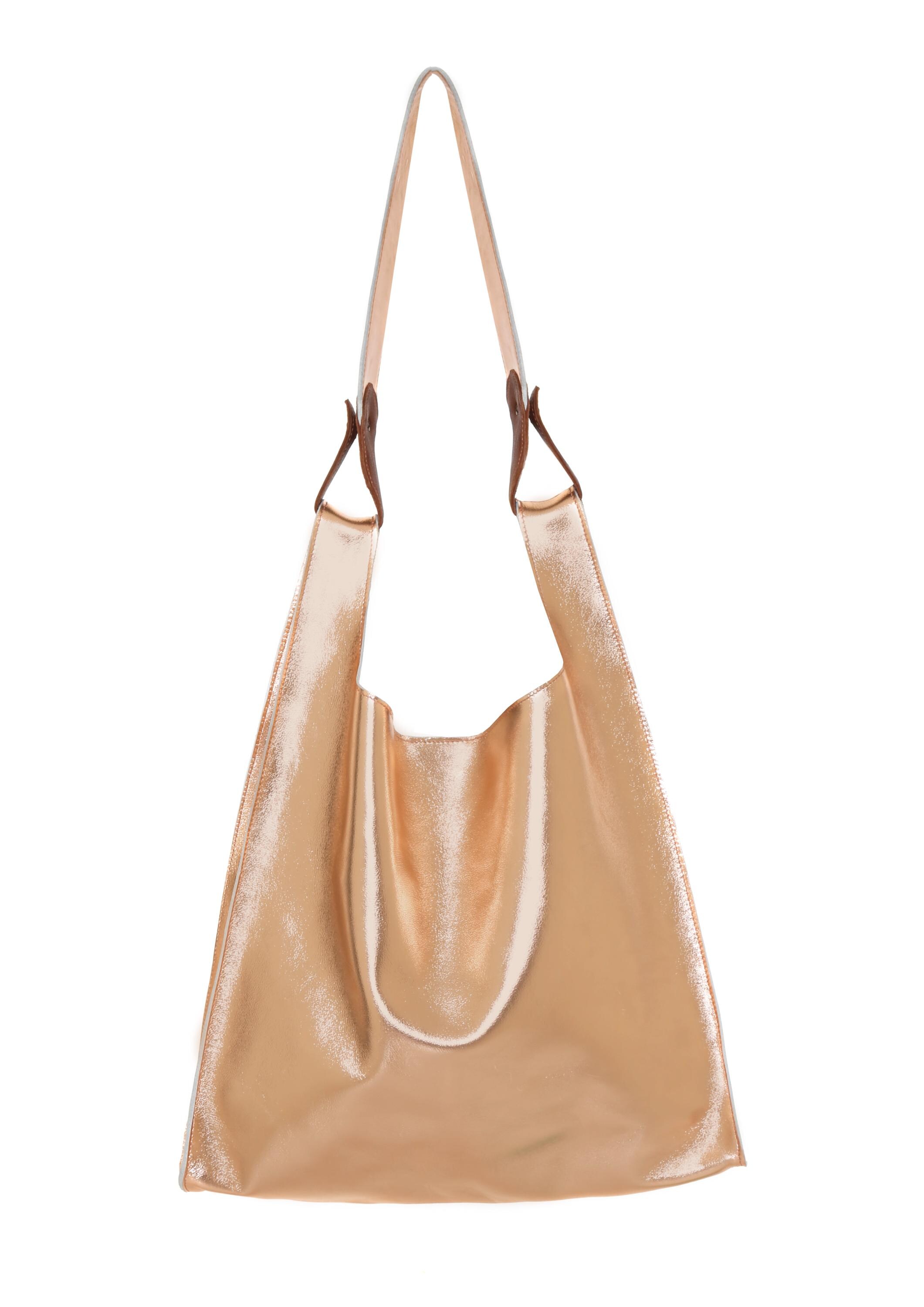 Silver Leather Tote Bag, Metallic Leather Tote, Silver