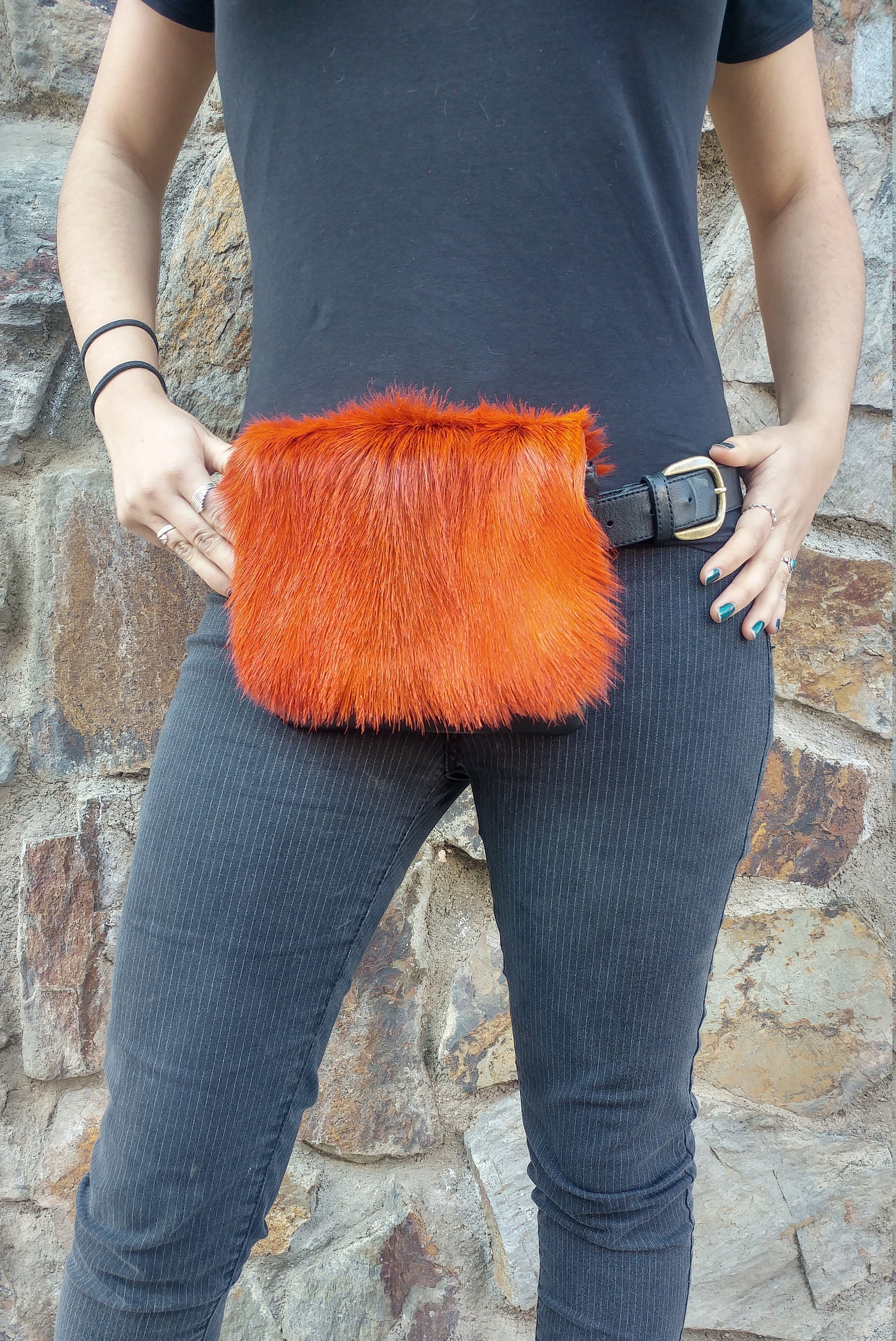fur fanny pack