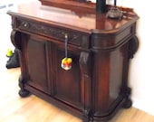 Antique Federal Empire Style Sideboard Good Condition Arts and Crafts Style Acanthus Leaf and Scroll Carving